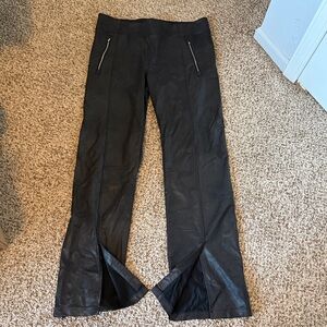 Athleta Sz XL Tall Faux Leather Delancey Glam Straight Leg Pants  GUC B1015